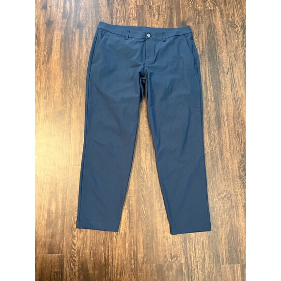 Lululemon Pants Mens 35 (36x27) Blue ABC Slim Fit Trouser Performance LM5AQYS - Picture 1 of 8